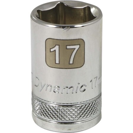 Dynamic 1/2" Drive, 17mm Metric Socket, 6 Points D016017